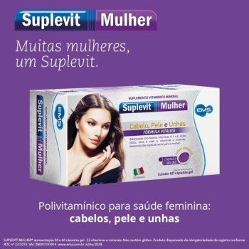 Suplevit Mulher Cabelo Pele e Unhas 30 cápsulas Ems