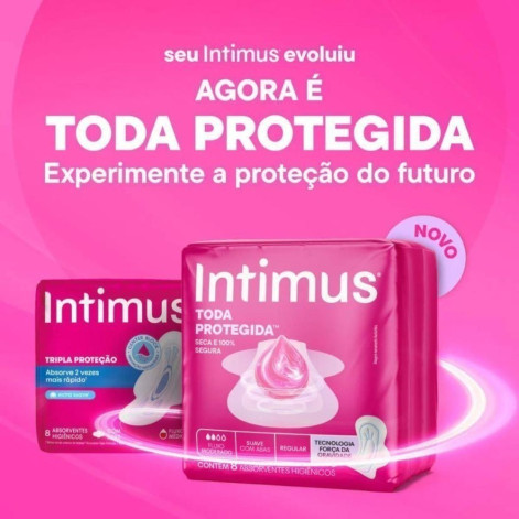 Absorvente Intimus Toda Protegida Cobertura Suave Com Abas com 32 unidades