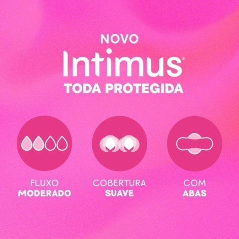 Absorvente Intimus Toda Protegida Cobertura Suave Com Abas com 32 unidades