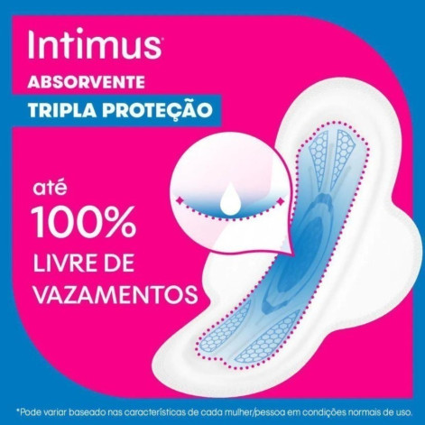 Absorvente Intimus Toda Protegida Cobertura Suave Com Abas com 32 unidades