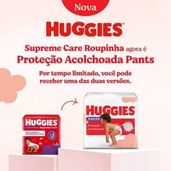 Fralda Huggies Pants Roupinha Proteção Acolchoada Tamanho XG Pacote Jumbo 14 Unidades Descartáveis
