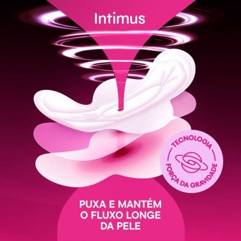 Absorvente Intimus Noturno Toda Protegida Cobertura Suave Com Abas 30 unidades