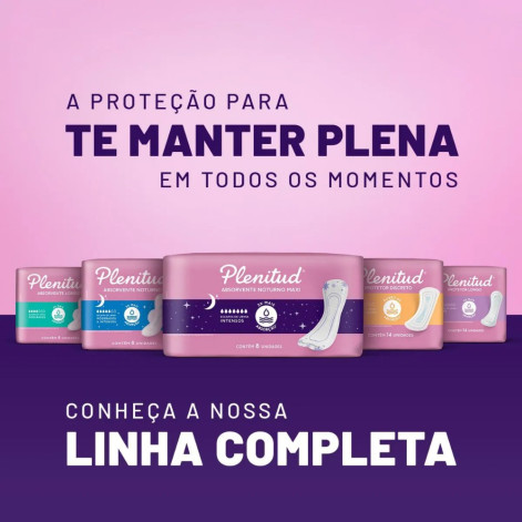 Absorvente Feminino Plenitud Femme Noturno Intenso 8 unidades