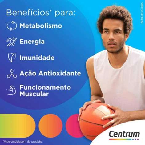 Kit Polivitamínico Centrum Essentials Homem de A a Zinco 60 + 30 Comprimidos
