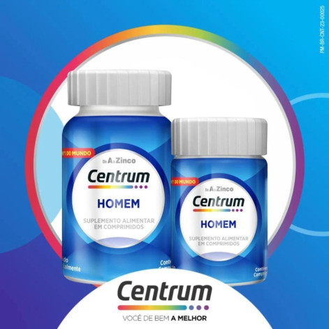 Kit Polivitamínico Centrum Essentials Homem de A a Zinco 60 + 30 Comprimidos