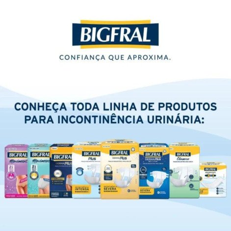 Fralda Geriátrica Bigfral Plus Adulto Tamanho G Com 7 unidades