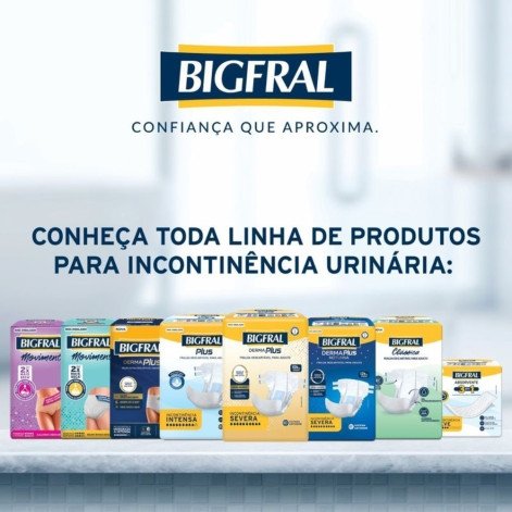Roupa Íntima Bigfral Derma Plus G/XG Unissex 16 Unidades