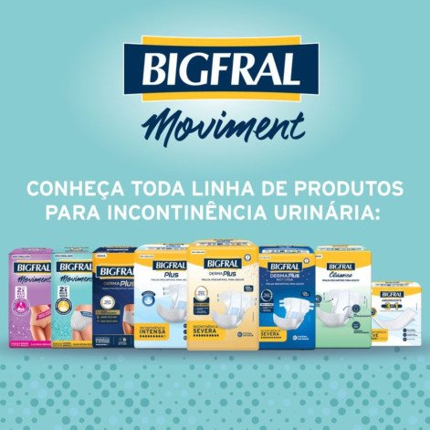 Roupa Íntima Descartável Unissex Bigfral Moviment P/M Absorção Moderada a Intensa 7 unidades
