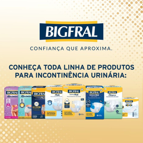Fralda Geriátrica Descartável Bigfral Derma Plus Incontinência Urinária Severa XG 7 Unidades