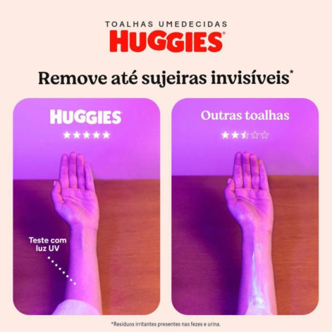 Kit Lenço Umedecido Huggies Disney Baby Hidratação e Nutrição Hipoalergênico Sem Álcool 48 unidades 4 pacotes