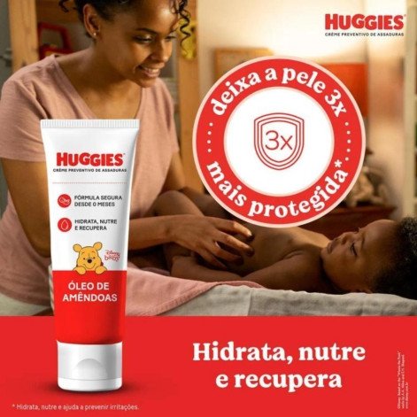 Creme Preventivo de Assaduras Huggies Supreme Care Óleo de Amêndoas 80g