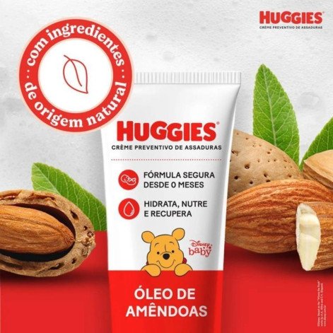 Creme Preventivo de Assaduras Huggies Supreme Care Óleo de Amêndoas 80g