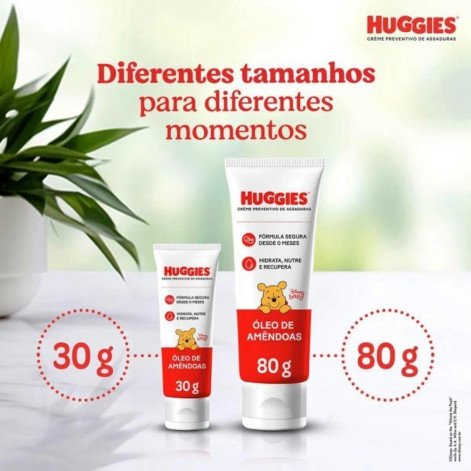 Creme Preventivo de Assaduras Huggies Supreme Care Óleo de Amêndoas 80g