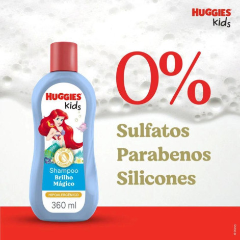 Shampoo Infantil Huggies Kids Brilho Mágico 360ml