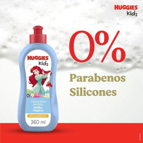 Creme Para Pentear Infantil Huggies Kids Brilho Mágico Com 360ml