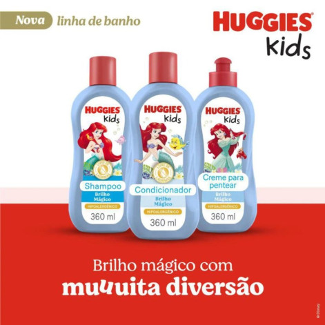 Creme Para Pentear Infantil Huggies Kids Brilho Mágico Com 360ml