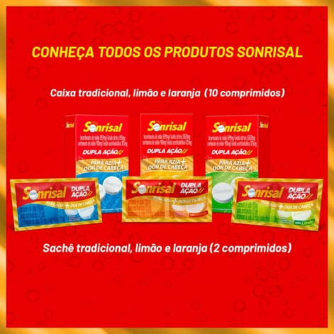 Sonrisal Laranja Com 2 Comprimidos Efervescentes