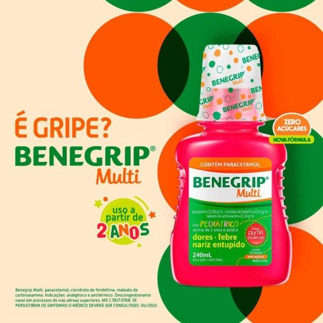 Benegrip Multi Sabor Frutas Vermelhas 240ml