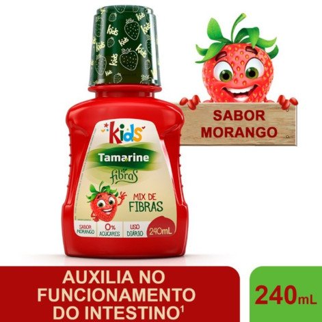 Tamarine Fibras Kids Sabor Morango Zero Açúcar Solução Oral 240ml