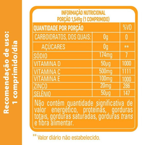 Suplemento Alimentar Addera + Imunidade Vitamina D 2.000 U.I 30 Comprimidos