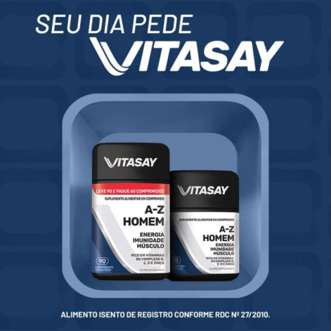 Suplemento Alimentar Vitasay AZ Homem com 30 comprimidos