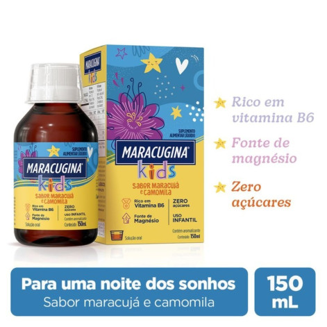 Calmante Fitoterápico Maracugina Kids Sabor Maracujá e Camomila Solução Oral 150ml