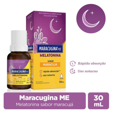 Suplemento Alimentar Maracugina Me Melatonina Sabor Maracujá Solução Gotas 30ml