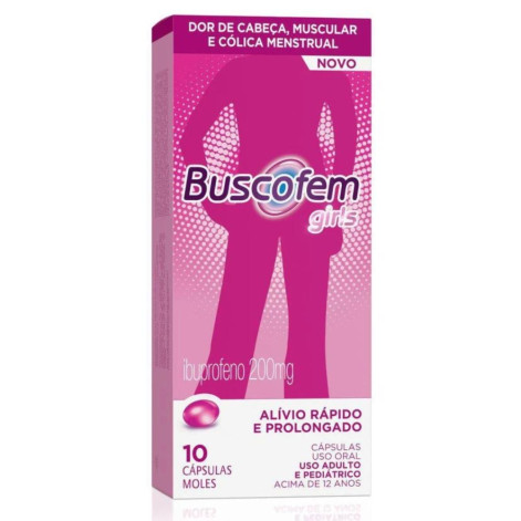 Buscofem Girls 200mg com 10 Cápsulas Moles