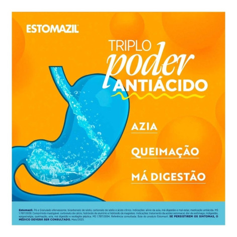 Estomazil Sabor Abacaxi Com 20 Pastilhas Mastigáveis