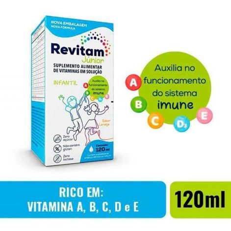Polivitamínico Revitam Júnior Biolab Infantil 120ml + Dosador