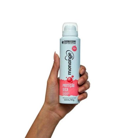 Desodorante Antitranspirante Aerosol Monange Proteção Seca Feminino 48h 150ml