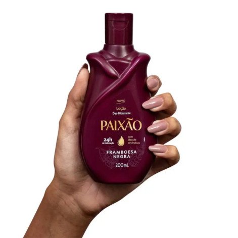 Loção Hidratante Corporal Paixão Framboesa Negra Ação Desodorante 200ml