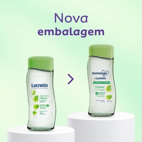 Sabonete Líquido Íntimo Monange e Lucretin Frescor 200ml