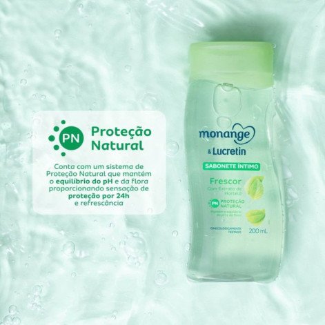 Kit Sabonete Líquido Íntimo Monange e Lucretin Frescor 2 Unidades de 200ml cada