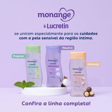 Kit Sabonete Líquido Íntimo Monange e Lucretin Frescor 2 Unidades de 200ml cada