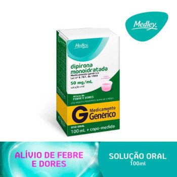 Dipirona Monoidratada Medley 50mg/ml Solução Oral 100ml