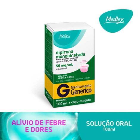 Dipirona Monoidratada Medley 50mg/ml Solução Oral 100ml