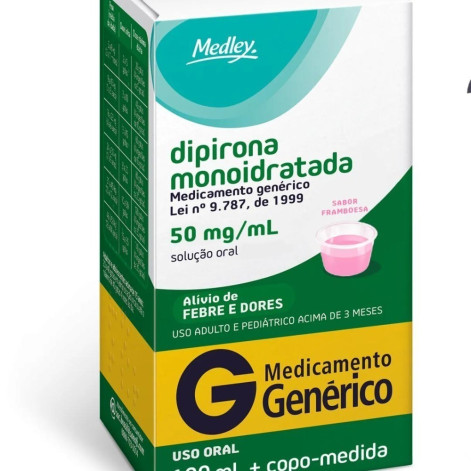 Dipirona Monoidratada Medley 50mg/ml Solução Oral 100ml