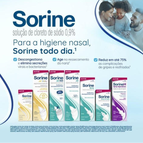 Sorine Jet Duo Aché Jato Continuo Descongestionante Nasal Spray 100ml