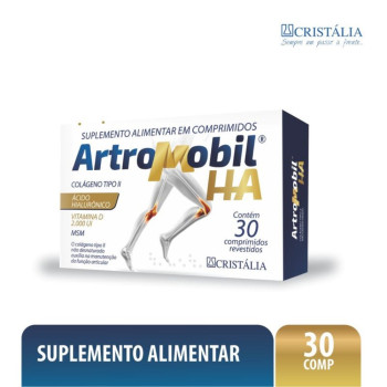 Suplemento Alimentar ArtroMobil HA Colageno II Hidrolisado + Ácido Hialurônico 30 Comprimidos