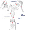 Kit Extrator Manual Leite Materno 150ml Lolly
