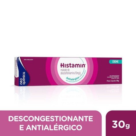 Antialérgico Histamin 10mg/g Creme Dermatológico 30g