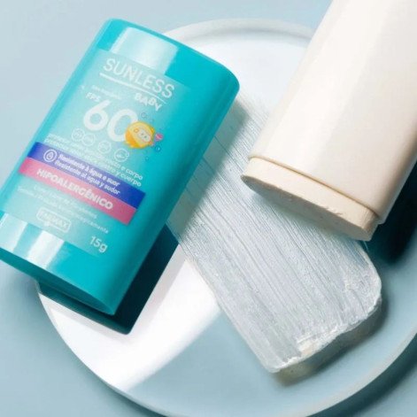 Protetor Solar Bastão Sunless Baby Fps60 Rosto e Corpo 15g