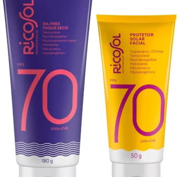 Kit Protetor Solar Ricosol Corpo 70Fps 180G+Facial 70Fps 50G
