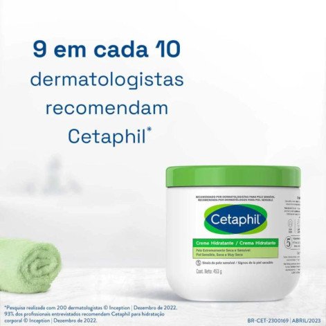 Cetaphil Creme Hidratante Corporal Pele Extremamente Seca 453g
