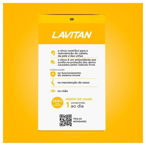 Lavitan Zinco Quelato Mais Imunidade com 30 Comprimidos Revestidos