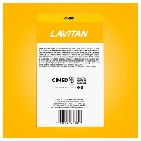 Lavitan Zinco Quelato Mais Imunidade com 30 Comprimidos Revestidos