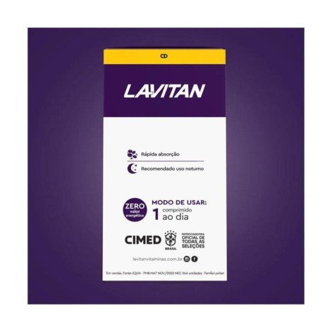 Melatonina 0,21mg Sabor Morango com 90 Comprimidos Mastigáveis Lavitan