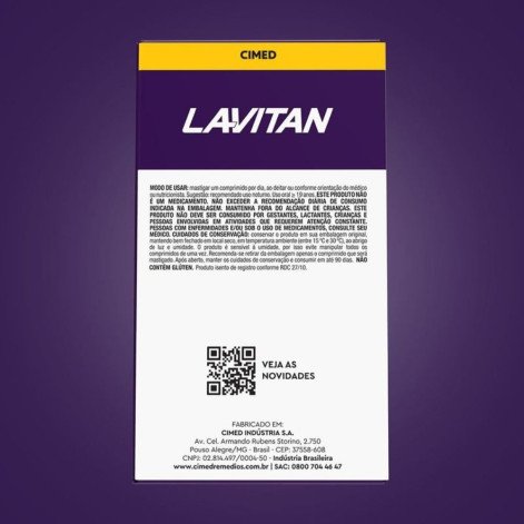 Suplemento Alimentar Lavitan Melatonina Sabor Maracujá 90 Comprimidos Mastigáveis