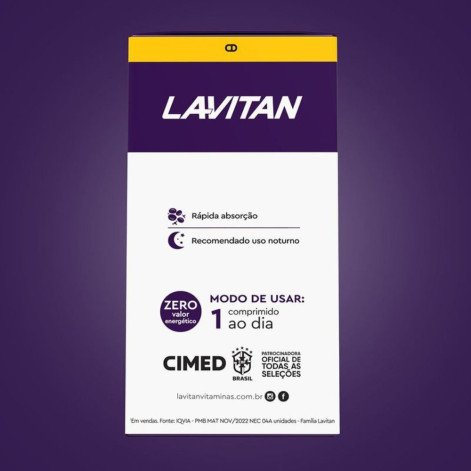 Suplemento Alimentar Lavitan Melatonina Sabor Maracujá 90 Comprimidos Mastigáveis